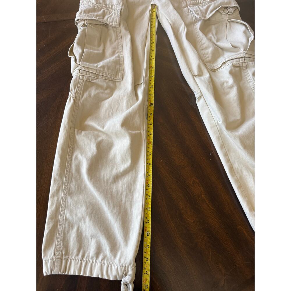 Zara Womens Cargo Pants Size 0 Bone Mid Rise Gorpcore Utility Outdoor Camping - Picture 5 of 9